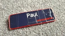PAUL Woolworths (Wool Worths) Original Retail Name Badge Tag
