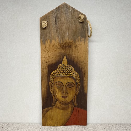 Wooden buddha wall hanging - buddha,