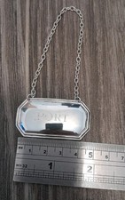 Sterling Silver Decanter Label Port Hallmarked