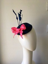 pink spotty navy felt style