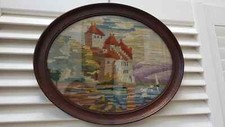 Antique framed glazed oval