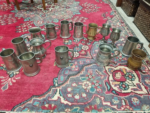 Mixed lot pewter - lot, tankards