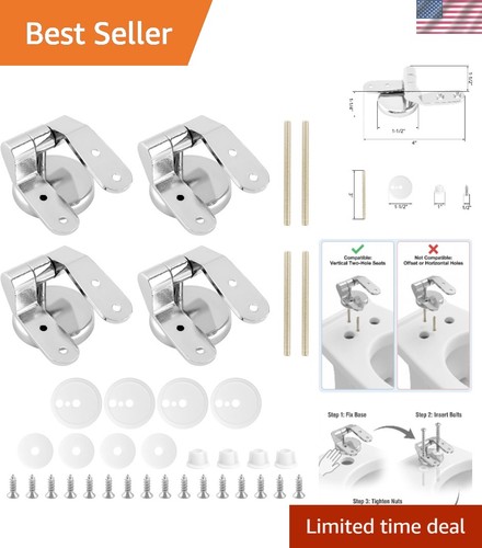 Toilet seat hinge replacement - toilet,