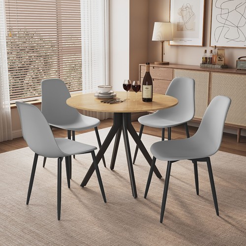 Aspen light oak effect round - light-oak,