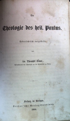 Die theologie des - theologie,