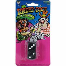 PACK OF 2 LOADED DICE FUNNY JOKE PRANK GAG MAGIC TRICK GAME TOY BIRTHDAY GIFT
