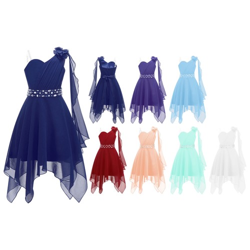 Kids flower girls ruched - uk,