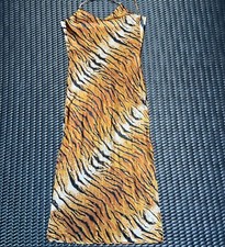 topshop dress womens size 6 uk orange tiger print