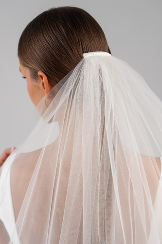 Short wedding veil ivory - short, |
