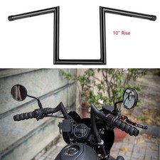1" Ape Hanger Z Bar 10" Rise Handlebar For Honda Rebel CMX 450 500 300 250 1100