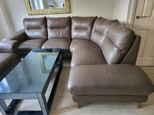 Leather corner sofa - leather,