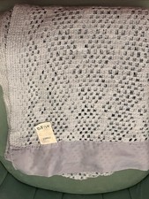 Bruin 238627 Vintage Pram Blanket Acrylic Cellular Blue 45” x 57” Satin Trim