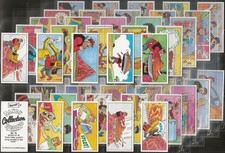 BASSETT-FULL SET- DANDY BEANO COLLECTION 1989 (BLACK BACK 48 CARDS) EXCELLENT+++