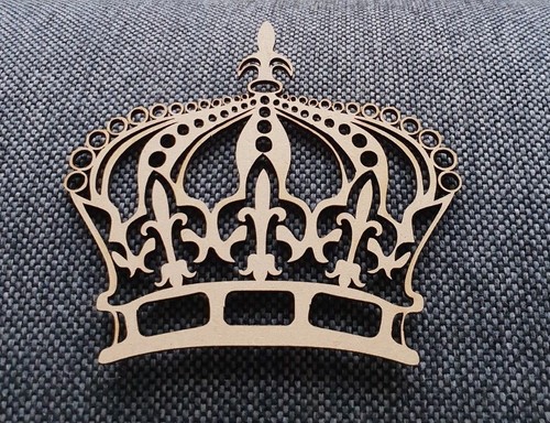 Mdf crown shape wooden - mdf,