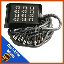 Pulse 8/4 15m/30m/40m Tour Grade XLR Multicore Snake Stage Box 8 Sends 4 Returns