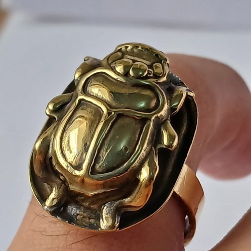 Vintage egyptian brass - brass, scarab