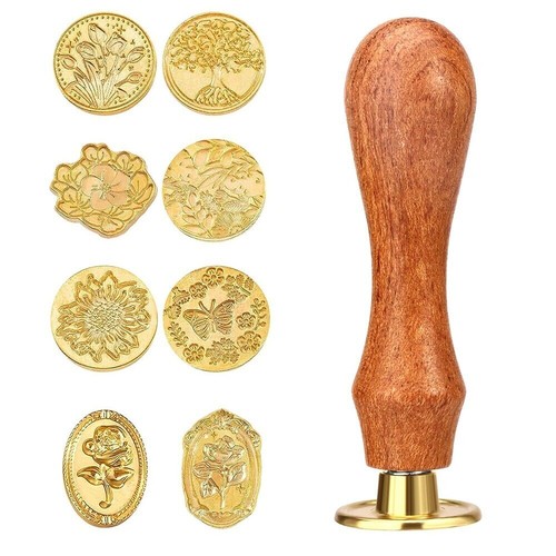 Wax seal stamp set - wax,