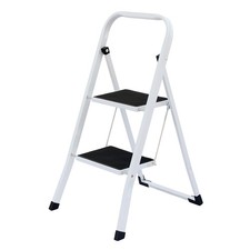 NEW! Foldable 2 Step Ladder Stepladder Non Slip Tread Safety Steel Step