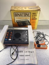 vintage BINATONE TV GAME MK4 boxed retro gaming 4 Controllers Untested