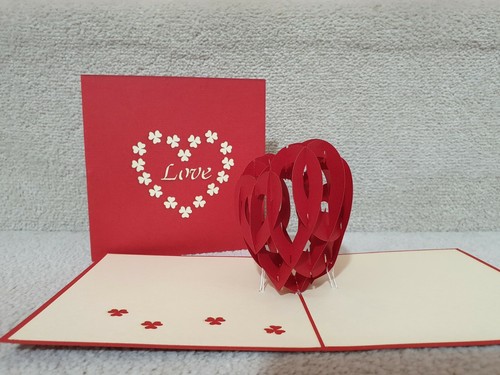 Pop red heart - up,