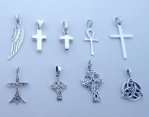 925 sterling silver cross - silver,