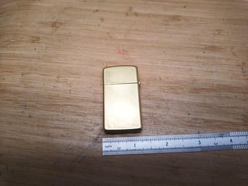 Zippo solid brass slim petrol - solid,