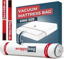 Vacuum Mattress Bag with Straps for Latex, Waterproof Cover - King Size
