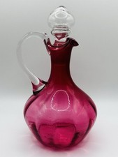 Antique Cranberry Glass Oil