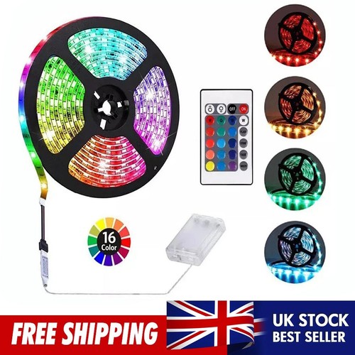 Battery power led strip 5m - battery, 1m-5m