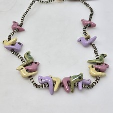 Kazuri Necklace Bird Bead