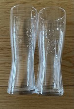 2 Coca Cola Glasses Clear Slim