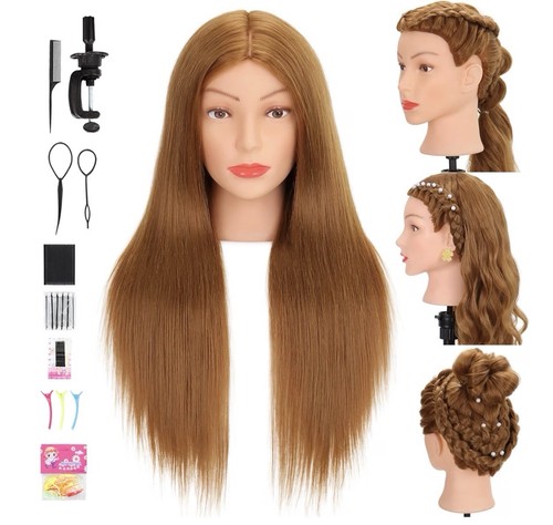 Mannequin head with - mannequin, long