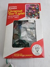 Vintage Woolworth Winfield 20 Push-In Multicoloured Christmas Tree Petal Lights