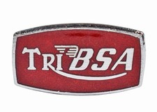 Vintage Old TRIBSA Motorbike Motorcycle Bikers Enamel Badge Brooch