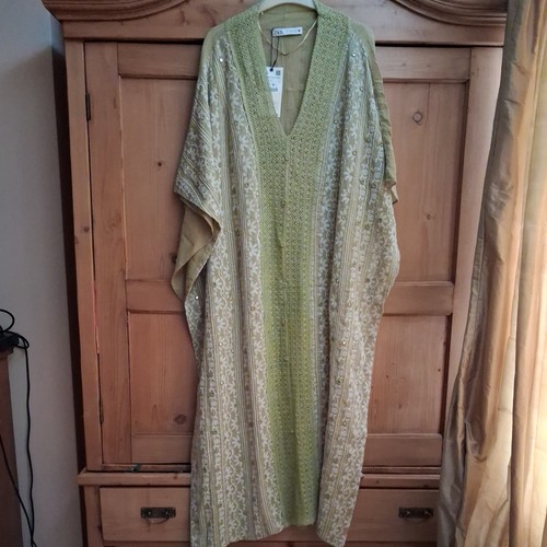 Zara embroidered kaftan beach - embroidered,