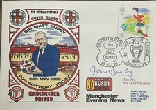 Sir Matt Busby’s 80th Birthday First Day Cover Signed By The Great Man Himself