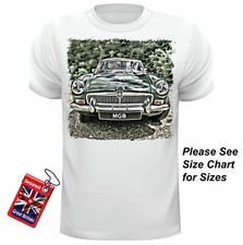 Car Art Design Classic MGB Roadster T Shirt Can Be Personalised Unofficial 