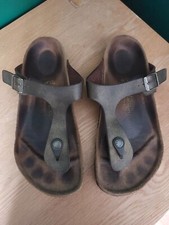 Birkenstock Gizeh Bronzed Gold Size 5.5 / 39 Sandals Regular Fit