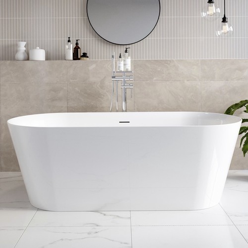 White double ended bath modern - ended,