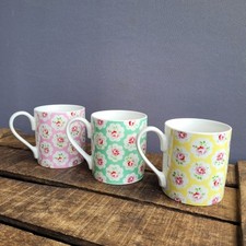 Cath Kidston Three Provence Rose cups/mugs, Used Good Condition, Please Read
