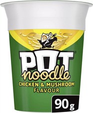 Pot Noodle Chicken & Mushroom Flavour, Pack of 12 (12 x 90g pot)