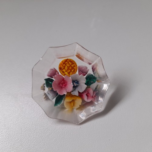 Vintage reverse carved - carved, lucite