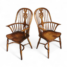 Pair Of Antique Elm & Ash