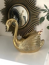Vintage Brass Swan Ornament