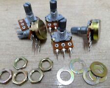 5x 10KB 10K B10K Linear Pot Potentiometer splined Shaft Guitar center detent lin