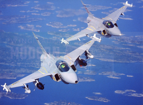 Two saab jas gripen - 39,