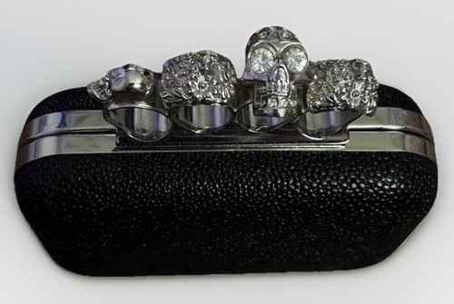 Black skull goth glam womens - black,