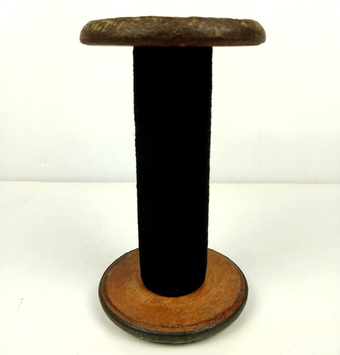 Antique primitive wooden spool - primitive,