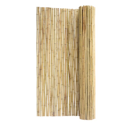 Natural rolled bamboo fence - natural,