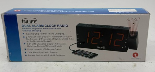 Inlife dual alarm clock radio - dual,